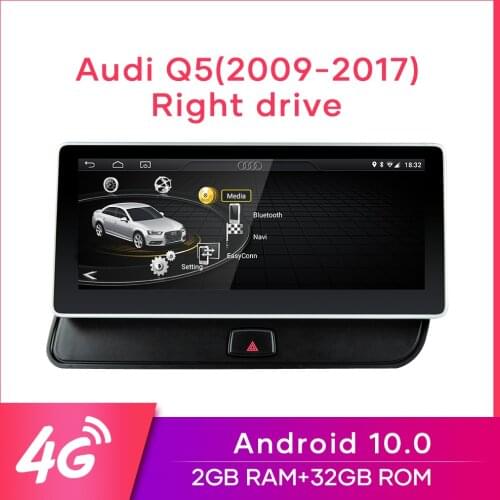 MCWAUTO for Audi Q5 2009-2016 10.25” Right Drive Car Radio Android10.0 GPS Navigation 4G WiFi BT Mirrorlink 2G RAM 32G ROM