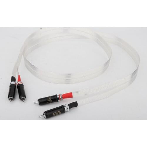 One Piece Nordost OCC Silver Plated RCA Interconnect Cable With WBT Rhodium Plated RCA Plug