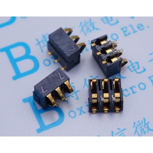 50Pcs/Lot 77 Battery Holder 3P Shrapnel Type Battery Connector Mobile Phone Battery Contact Plate Height Of 7.7Mm