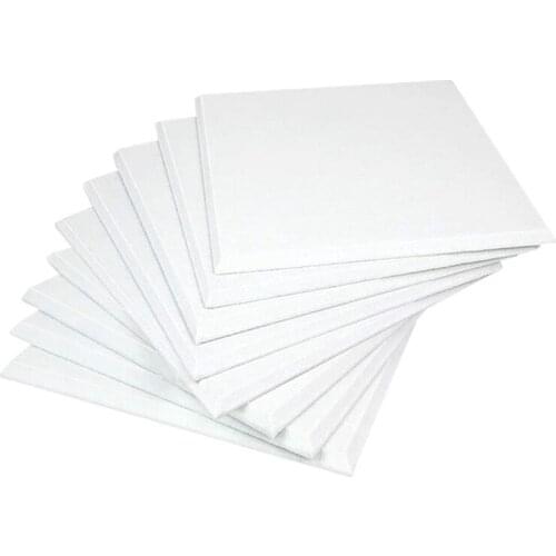 Quality Acoustic Panels White 12 Pieces High Density Beveled Edge for Wall Decoration and Acoustic Treatment