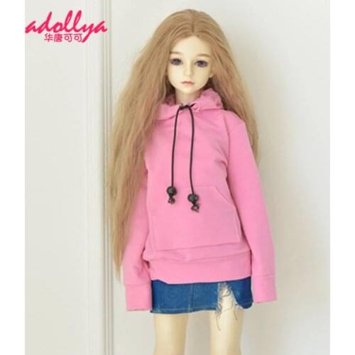 Adollya Fashion BJD Clothes Doll Accessories Sweater Denim Skirt Mini Leather Backpack Shoulder Bag Dress Up BJD Dolls Clothing