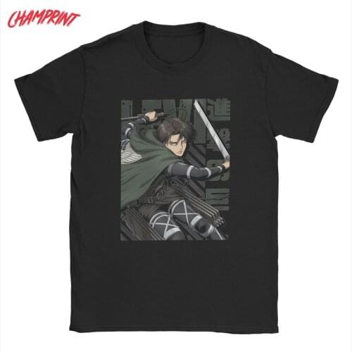 Mens Shingeki No Kyojin Attack On Titan AOT T Shirt Anime Pure Cotton Clothing Vintage Short Sleeve Tee Shirt Party T-Shirts