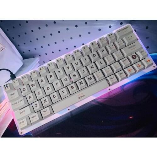 Homa60 60% 64 Layout Acrylic Gasket Keyboard Kit Case Entry Option RGB Bottom Light Keyboard Kit
