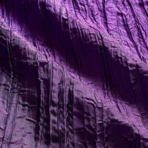 NW54 Summer Purple Pleated Gauze Hard Mesh Fabric/Fashion Gauze Clothe/Modelling DIY Materials/Designer Clothes Fabric