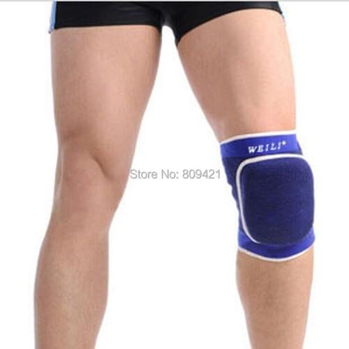 WholeSale 100pairs/lot Nylon + Sponge Football Soccer Basketball Knee Pad Kneecap Protect Guard Soft Knee Sleeves Free Shipment