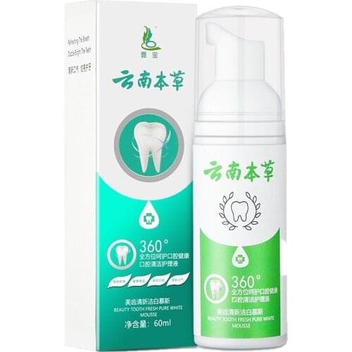 Wholesale Clean Teeth Mousse White Teeth Oral Care Foam Toothpaste Mouthwash To Bad Breath Oral Care Cleaner High Effective