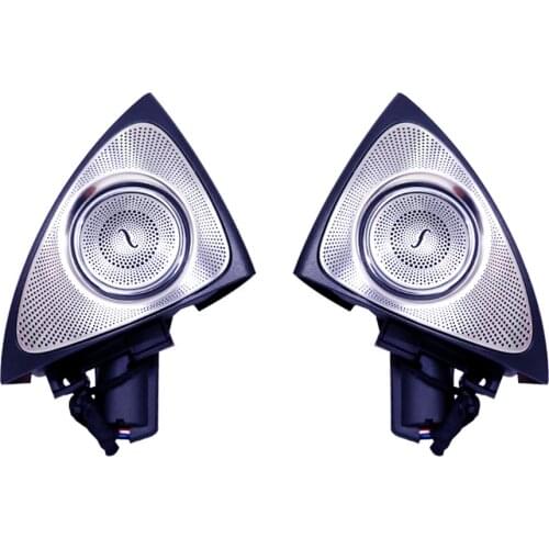3 12 64 colors car ambient lights For Mercedes Benz W205 E Class Turbine outlet treble speaker center ​console LED ambient light