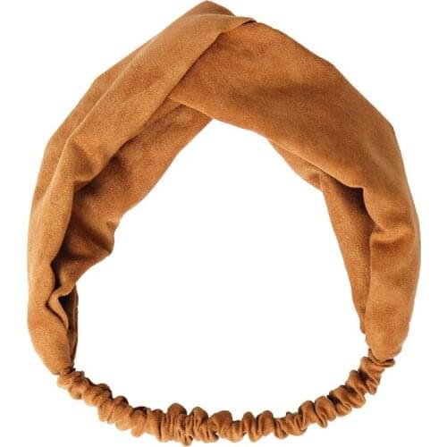 2020 Korean Fashion Cross Knot Elastic Hairbands Bandanas Girl Hair Bands Hair Accessories Women Yoga Suede Soft Solid Headbands