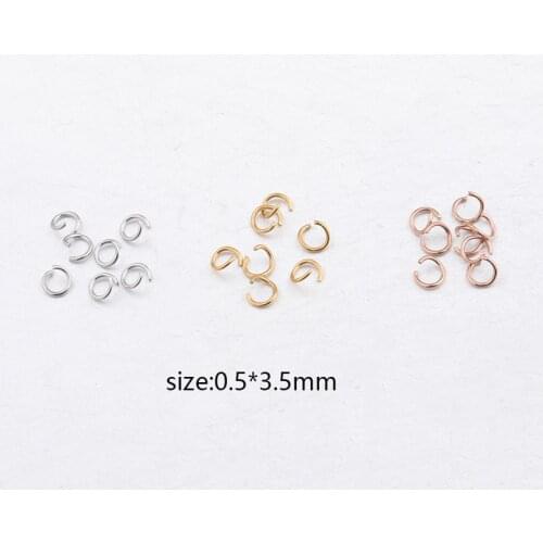 0.5x3.5mm Stainless Steel Single Loop Open Jump Rings Split Ring Silver Color Metal Connector Jewelry Findings Wholesale 500pcs