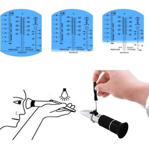 10pcs/lot refractometer 30-35% Vehicle Urea Tester Ethylene glycol Antifreeze Freezing Point Car Battery refractometer tester