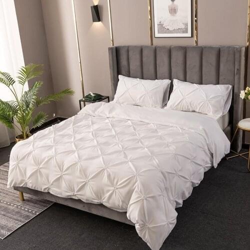 Luxury Duvet Cover Set Queen King Size High Quality Pinch Pleat Brief Bedding Sets Comforter Cover And Pillowcases