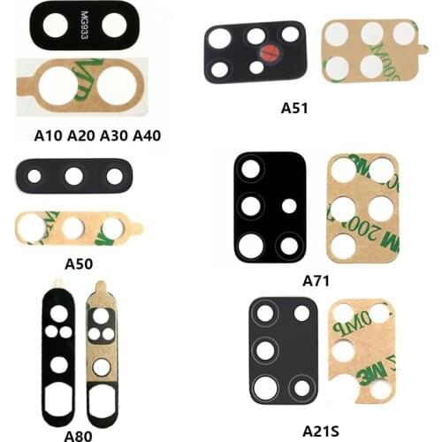 2 sets Back Camera Glass for Samsung Galaxy A10 A20 A30 A50 A40 A60 A70 A80 A51 A71 A21S Rear Camera Cover Lens Adhesive Sticker