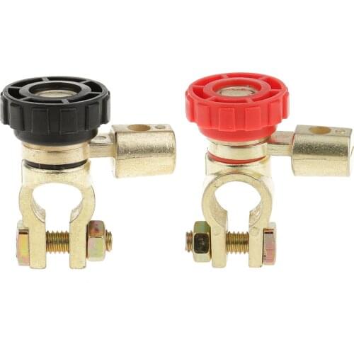 Universal Battery Disconnect Terminal Quick Cut-off 17mm Rotary Switch Red