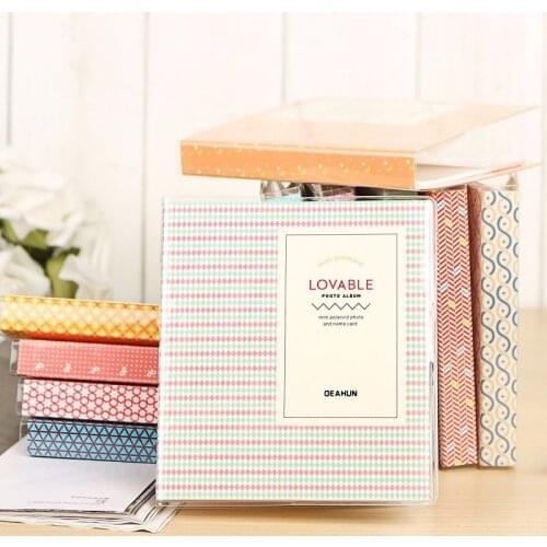 Funny 64 Photos 3 Inch Geometry Book Photo Camera Picture Memories Album Holds For Fujifilm Polaroid For Mini Fuji Name Card