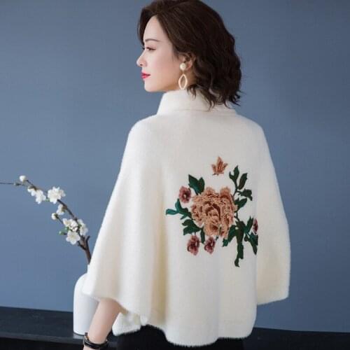 ZJZLL 2021 Chinese Style Solid Color Sweater Coat Spring Knit Short Cloak Autumn Ladies Tops Poncho Women Ovesize Shawl Capes