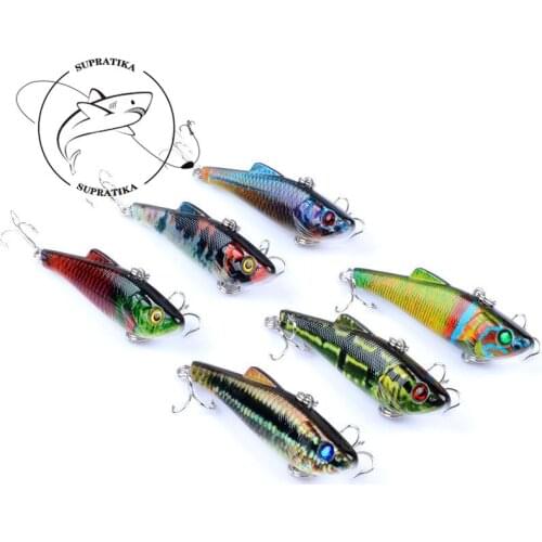 1Pcs Sinking VIB Lures Fishing Bait With Treble Hooks 7cm/6.6g Crankbait Artificial Hard Pesca Isca Wobblers Fishing Tackle