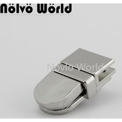 1 piece test, 41.8*23.2mm, chrome metal plug lock for purse bag handle locks women handbag plug locks diy hardware accessories