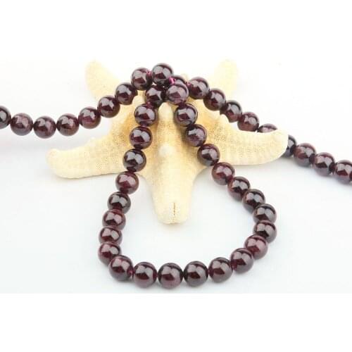 2020 Natural Stone Loose Beads Round Shape Garnet for Jewelry Making DIY Necklace Bracelet Accessorie Size 4 6 8 10 12mm