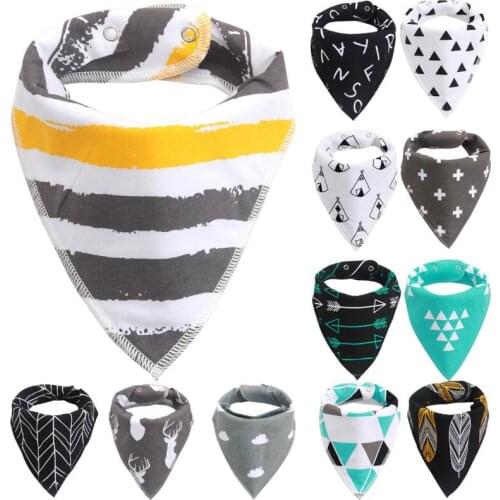 4PCS/Lot Baby Bandana Drool Bibs - Bandana Bibs for Boys Girls Super Absorbent Bandana Drool Bibs Teething Bibs