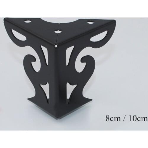 4pcs Hardware Metal Furniture Legs Hollow Sofa Foot Pattern Black for TV Cabinet Legs Support Furniture Corner Protectors Metal