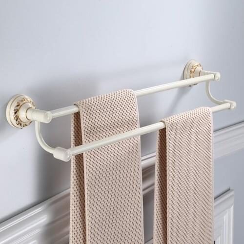 50CM Double Towel Bar Towel Holder 2 Layer Antique Bathroom Towel bars Bathroom Accessories