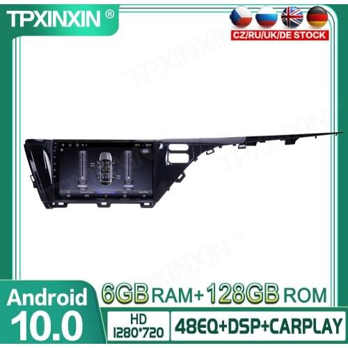 6+128 PX6 Android 10.0 For Toyota Camry 2018-2019 Car Multimedia Player GPS Navigation Headunit Radio Audio Stereo Tape Recorder