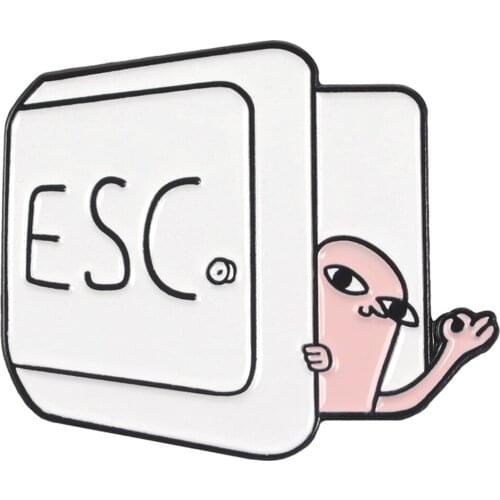 6Pcs/set Enamel Pin Set Punk Cute Brooches for Party Critters Avocado Cup Heart