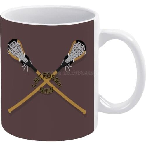 Boss Twin Sticks White Mug Coffee Mug 330ml Ceramic Home Milk Tea Cups and Mugs Travel Gift for Friends Boss Crossed Sticks Spor