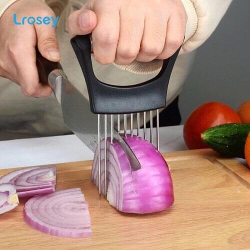 Stainless steel steak Pin household kitchen gadgets multi-function vegetable cutting cutting onions fixed slices auxiliary tools
