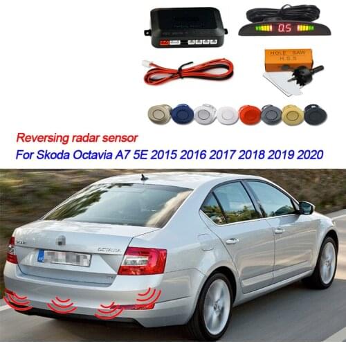Reversing radar sensor For Skoda Octavia A7 5E 2015 2016 2017 2018 Car LED Parking Sensor Reverse Backup Radar Monitor System