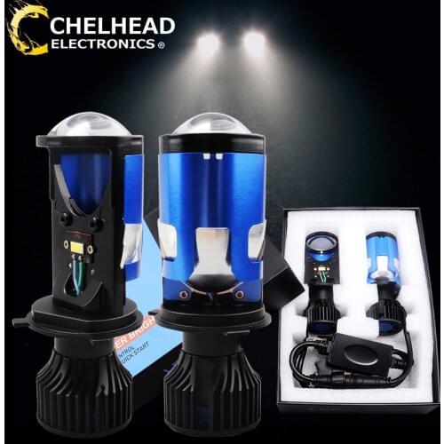 H4 led projector bi beam 9003 HB2 car led headlight mear far light h4 projetor farol off road 4x4 4wd suv auto headlamp bulb