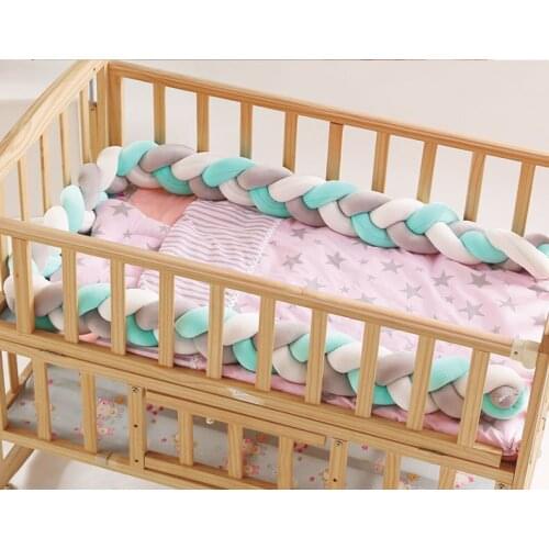 3M Length Braids Knit babyroom decoration baby bed bumper baby bedding set Strip Knot Long Pillow Cushion