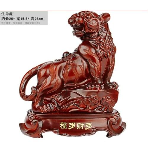 Red resin imitation redwood Horse sheep monkey chicken dog pig craft deco Animal brings handicraft sculpture home decoration