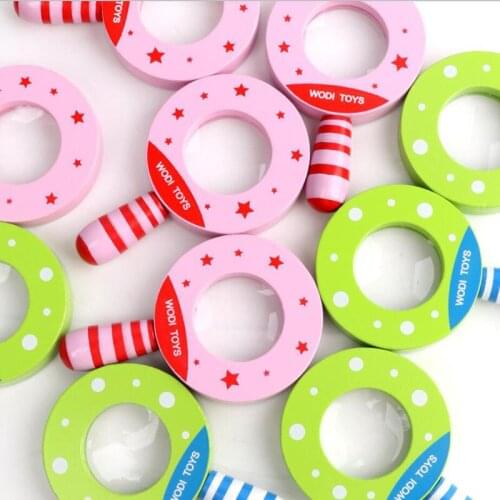 Creative Children Classic Toys Kaleidoscope Wood Cutely Magnifier Toy For Children Educational Learning Multi-function Toys