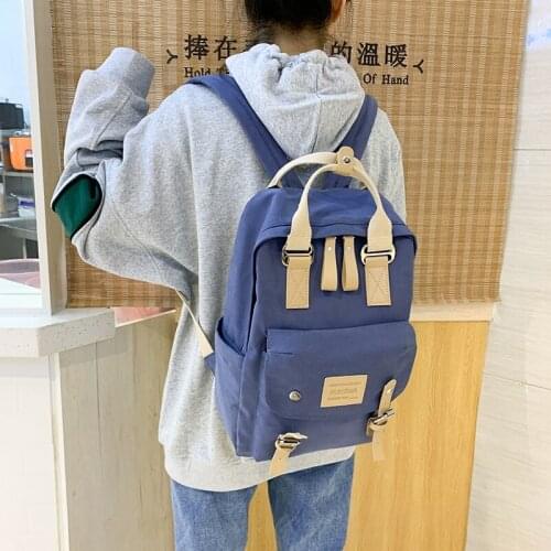 Fashion Backpack Cute New Casual Women Backpack Nylon Shoulder Bag New School Bag Teenager Girls Large Mochilas Female