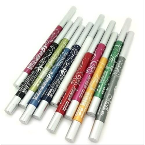 12 Colors/set Rotary Retractable Eyeliner Pen Pro Waterproof Eye Liner Pencil Makeup Long Lasting Cosmetics 50set