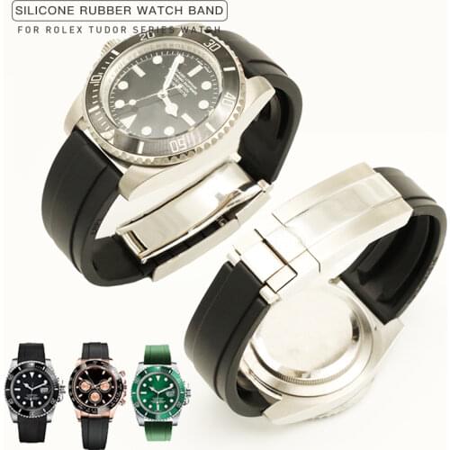 Watchbands For Rolex DAYTONA SUBMARINER OYSTERFLEX GMT Yacht-Master Watch Accessories Rubber Watch Bracelet 20 Watch Band Strap