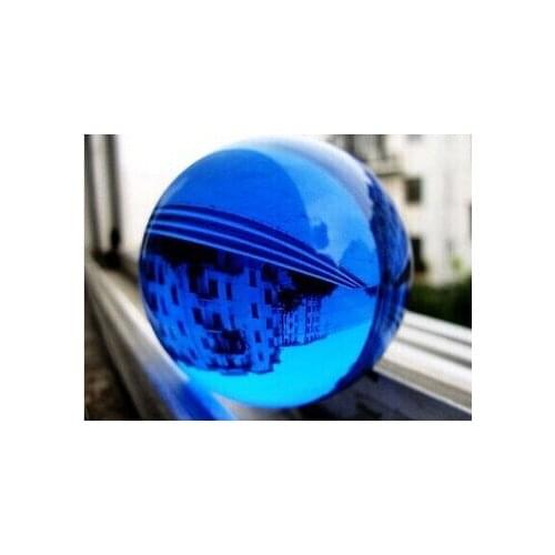 Crafts Figurines 50mm Blue Artificial Rare Quartz Crystal Glass Natural Feng shui Healing Home Wedding Decor Supplies