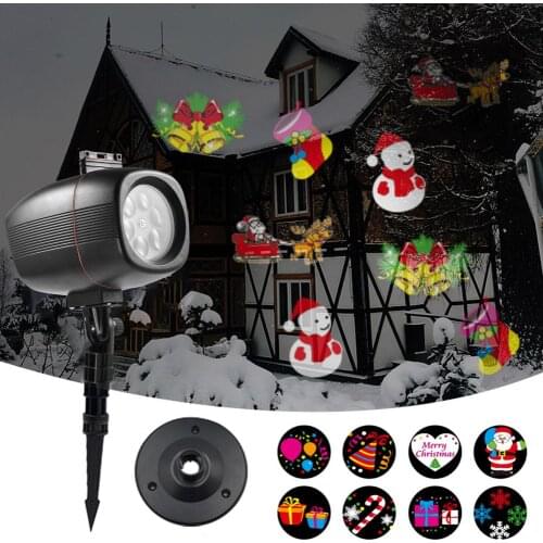 Christmas Halloween Holographic Projector Birthday Party Santa Projection Lamp Window Movie Projector Lamps Light