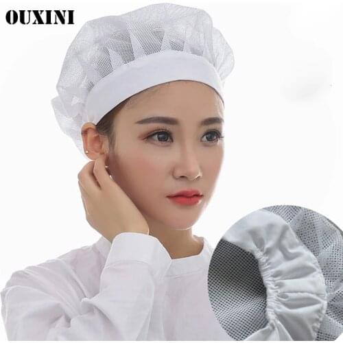 Net Hat Chef Hats Kitchen Health Work Hats Canteen Restaurant Food Service Bakery Baking Female Breathable Cap