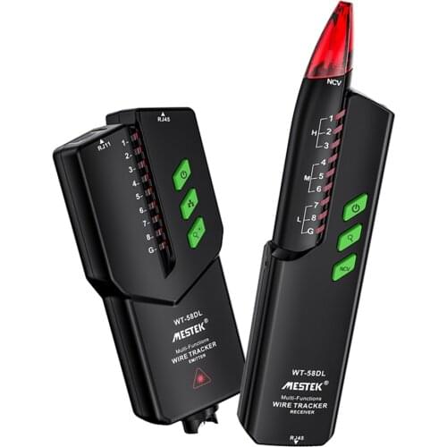 MESTEK WT-58DL Network Cable Tester Wire Tracker Line Finder Telephone Wire Tracker RJ11 RJ45 Electrical Line Finding Testing