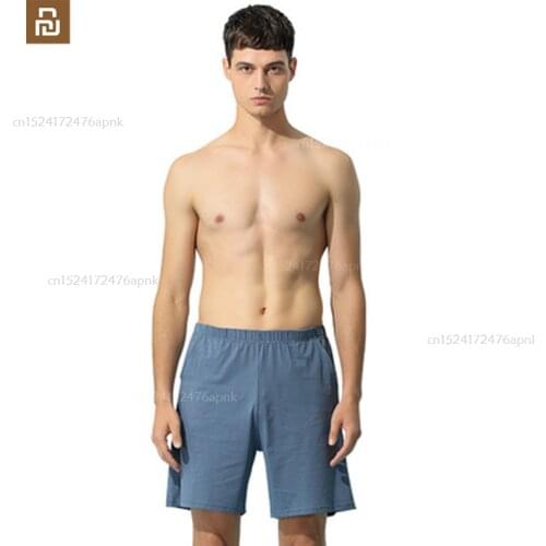 Xiaomi youpin long-staple mercerized new cotton mens home shorts pure cotton aro pants casual loose home pants