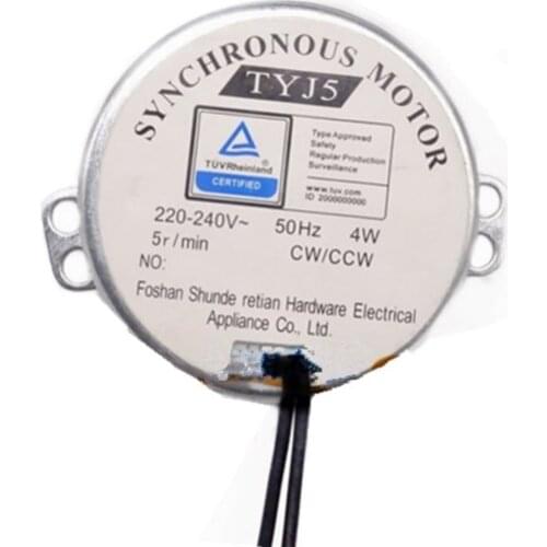 Permanent Magnet Synchronous Motor 5r/min 4W 240V CW CCW 50Hz For Fan Motor Induction Cooker