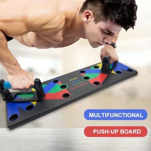 9 in 1 Push Up Rack Board Abdominal wheel Exercise Body Building Training System Home Gym Fitness Equipment for Men Women