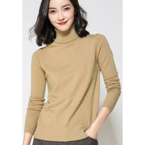 2019 Autumn Winter Sweater Women Turtleneck Cashmere Sweater Knitted Pullover Women Sweter Fashion Sweaters New Plus Size Tops