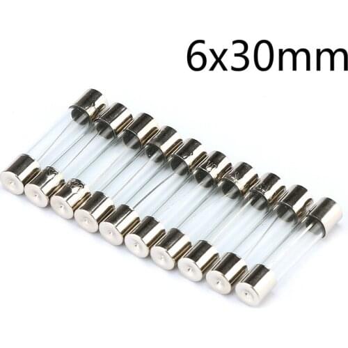 10pc/lot One Sell 6*30mm Fast Blow Tube Fuses 250V 0.1 0.2 0.3 0.5 1 2 3 4 5 6 8 10 15 20 25 30A AMP Fuse Ceramic fuse