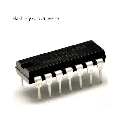 Free Shipping 100PCS-500PCS CD4011BE CD4011 4011 DIP14 New original