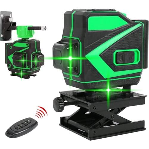 16 Lines 4D/12 Lines 3D Laser Level Green Lines Self-Leveling 360 Horizontal And Vertical Super Powerful Green Beam Laser Levels