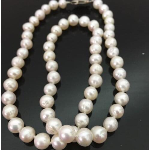 8-9mm White Akoya Pearl Fashion Women Charms Necklace 17.5"