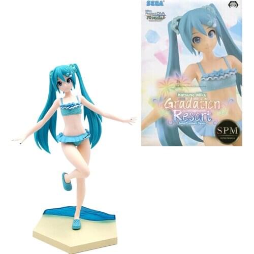 Bandai Hatsune Miku SPM Limited Swimsuit Anime Figure Original Genuine Boxed PVC Model Doll Decoration Toy Birthday Gift